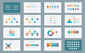 Abstract Medical Sciences infographics presentation set with icon in white color background