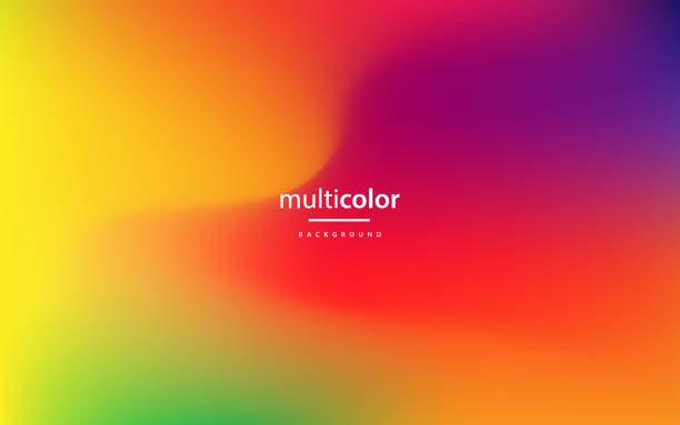 абстрактный современный фон с красочным или радуга волна элемент - цветной фон stock illustrations