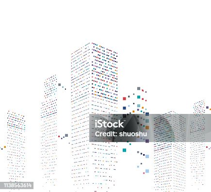 istock abstract modern city office building pattern background 1138563614