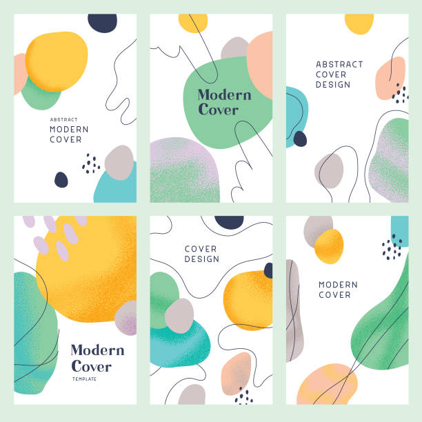 abstrakte moderne cover-vorlagen - bunt farbton stock-grafiken, -clipart, -cartoons und -symbole