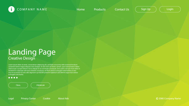 Abstract modern graphic element. Dynamically colored forms and triangles. Gradient abstract banner with triangle mosaic shapes. Template for the design of a website landing page or background. Modern abstract graphic elements. Abstract gradient banners with triangle shapes and polygon mosaic. Templates for landing page designs or website backgrounds. This design is a minimalist look and is very simple. green color stock illustrations