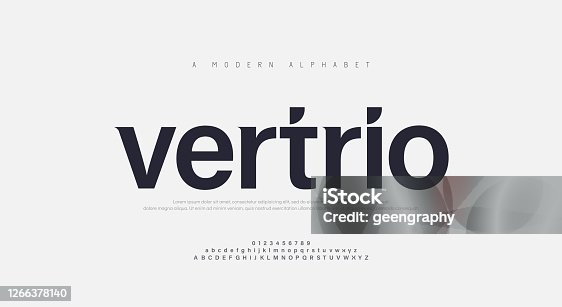istock Abstract modern urban alphabet fonts. Typography sport, technology, fashion, digital, future creative logo font. vector illustration 1266378140
