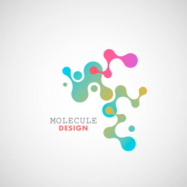 Abstract molecule vector design template vector art illustration