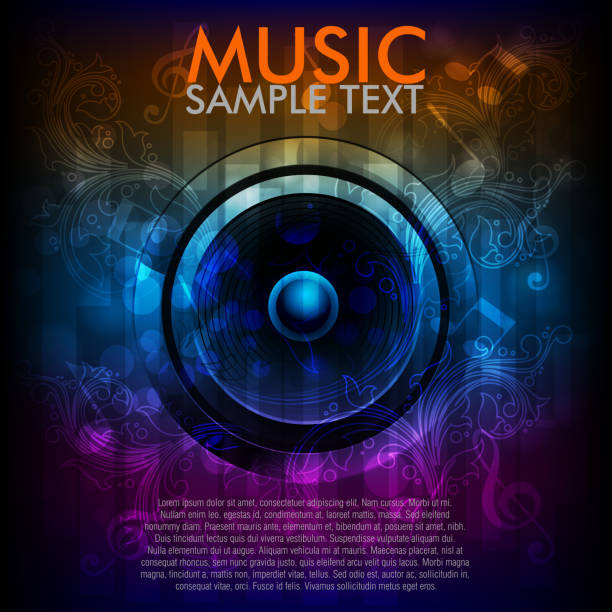 Abstract Music Background vector art illustration