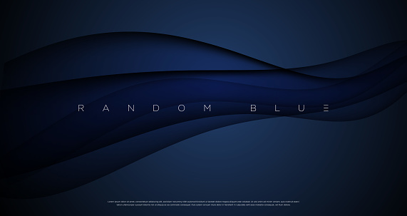 Abstract navy blue color wave background