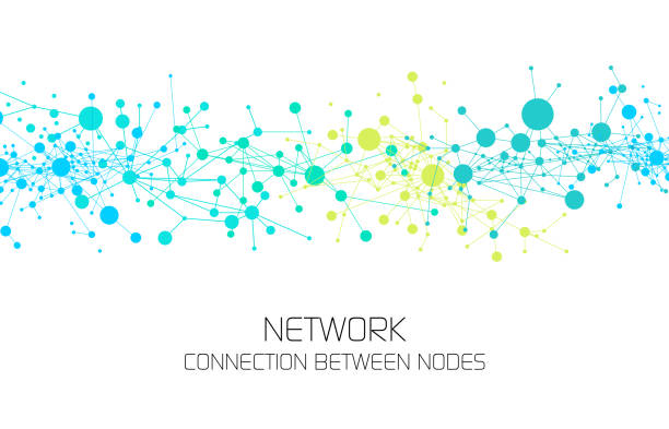 抽象的なネットワーク背景 - ネットワーク点のイラスト素材／クリップアート素材／マンガ素材／アイコン素材