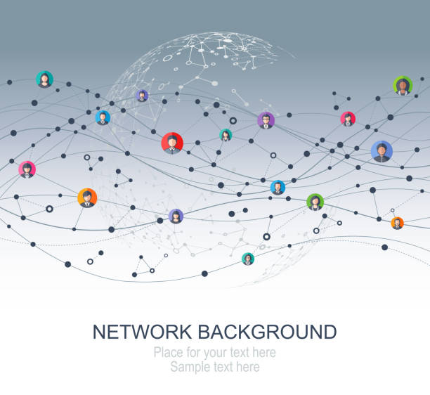 Abstract network Vector illustration of abstract network communication backgrounds stock illustrations