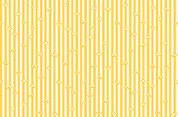 Abstract Noodles Pattern. Yellow and White Stripes Seamless Illustration. Vector Linear Texture Abstract Noodles Pattern. Yellow and White Stripes Seamless Illustration. Vector Linear Texture. pasta designs stock illustrations