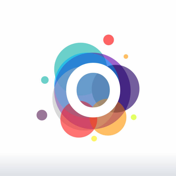 ilustrações de stock, clip art, desenhos animados e ícones de abstract o initial logo designs concept vector, colorful letter o logo designs - círculo