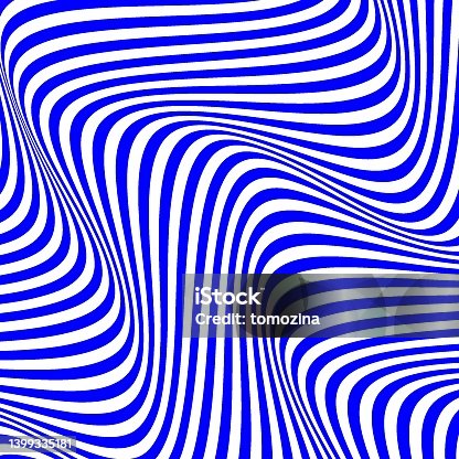 istock Abstract op art texture with wavy stripes 1399335181