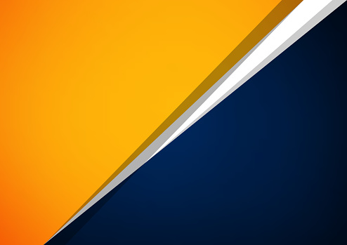 Abstract orange and blue overlap vector background, Can be used in artwork design