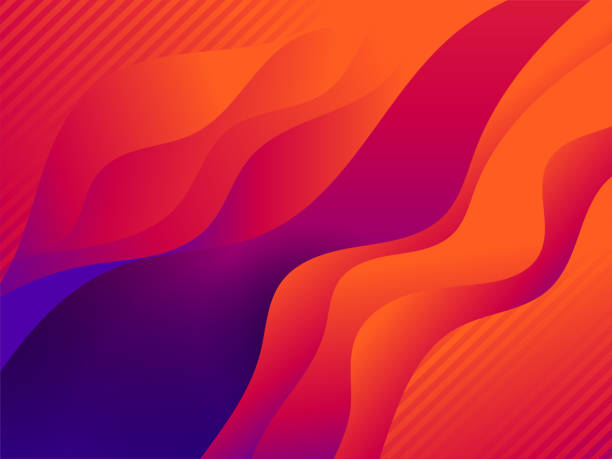 Abstract Orange , Purple Color Background with Fire texture , Vector Illustration vector art illustration