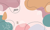istock Abstract Pastel Background with Elements Vector. 1296444834