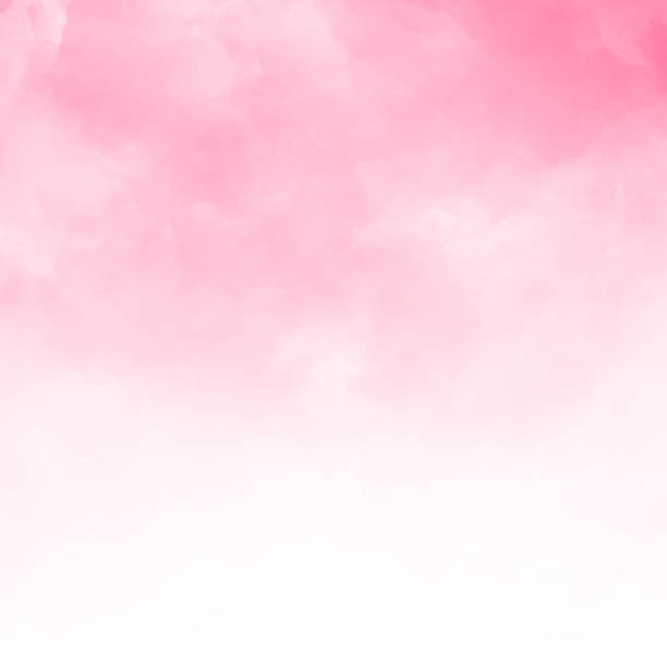 abstrakte rosa aquarell strukturierten hintergrund - bedeckter himmel stock-grafiken, -clipart, -cartoons und -symbole