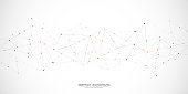 istock Abstract polygonal background with connecting dots and lines. Global network connection, digital technology and communication concept 1312964198