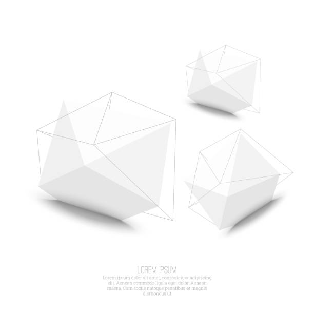 Abstract polygonal geometric shape Abstract polygonal geometric shape. low poly and minimal style. Vector illustration architecture patterns stock illustrations
