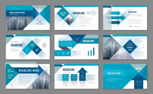 Abstract Presentation Templates, Infographic elements Template design set Abstract Presentation Templates, Infographic elements Template design set for Brochures, flyer, leaflet, magazine, Geometric Arrow Background vector, Forward target business concept performance drawings stock illustrations