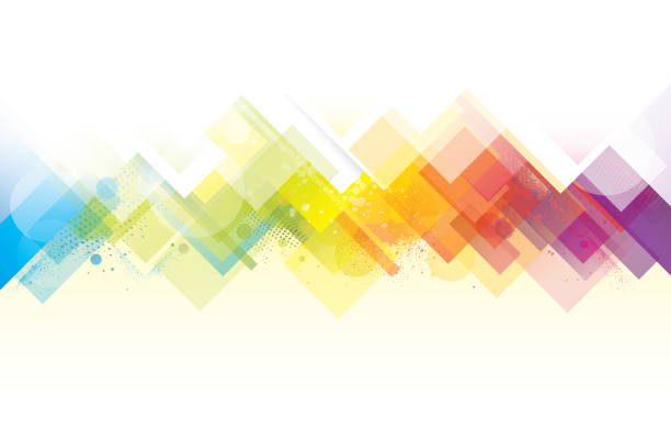 Abstract rainbow background Jagged abstract rainbow colored vector background multi colored stock illustrations