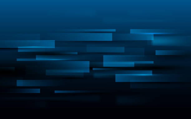 ilustrações de stock, clip art, desenhos animados e ícones de abstract rectangles technology digital hi tech concept on dark blue background - retângulo