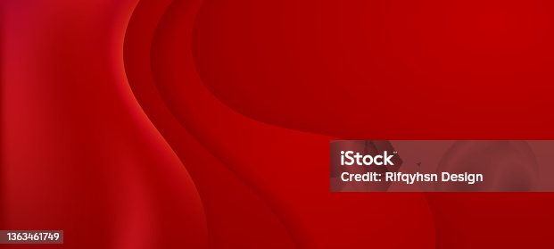 istock Abstract red gradient fluid wave background with geometric shape. Modern futuristic background. Can be use for landing page, book covers, brochures, flyers, magazines, any brandings, banners, headers, presentations, and wallpaper backgrounds 1363461749