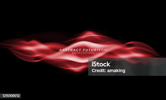 istock Abstract red Smoke transparent background, Abstract futuristic art wallpaper. 1215100012