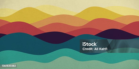 istock Abstract Retro Grunge Colorful Simply Modern Liquid Background 1361830382