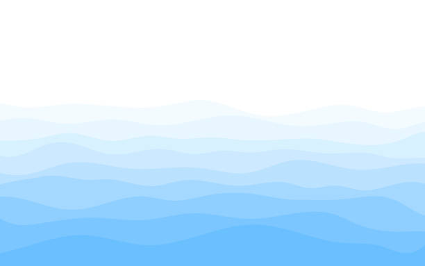 抽象的な海の波の背景。 - 水面点のイラスト素材／クリップアート素材／マンガ素材／アイコン素材