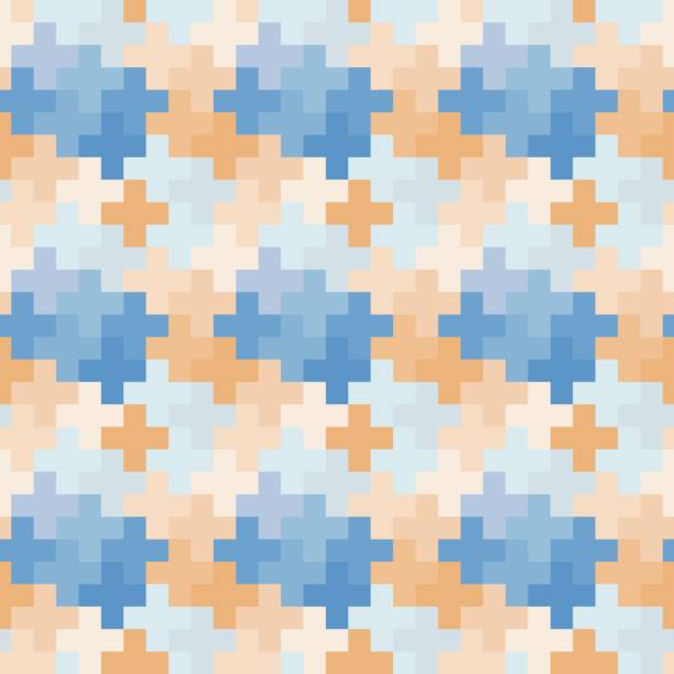 Abstract Seamless Background Seamless Pattern religious cross patterns stock illustrations