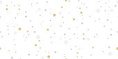 Seamless Gray and Golden Dots Pattern on White Background