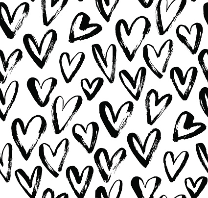 Abstract seamless heart pattern.