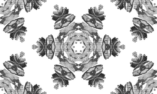 Abstract seamless pattern with geometric texture. Pattern of repeating symmetrical shapes.