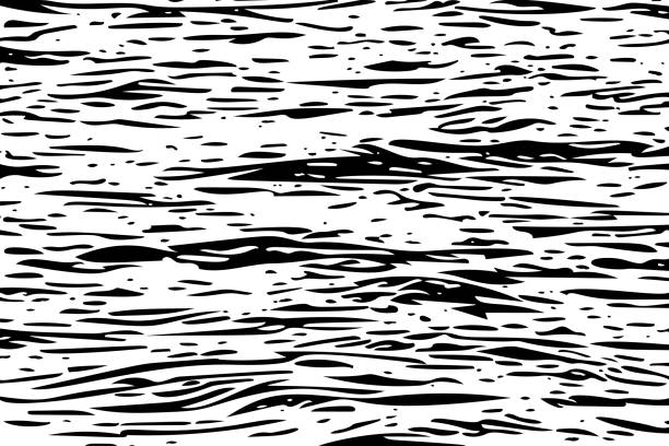 abstrakte formen schwarz-weißer hintergrund - wasseroberfläche stock-grafiken, -clipart, -cartoons und -symbole