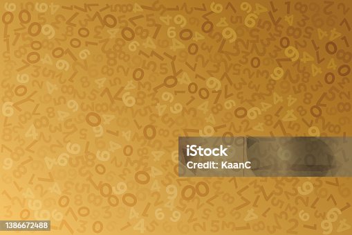 istock Abstract shapes concept design background. Seamless vector pattern - different numbers stock illustration. Abstract numbers background. Vector illustration stock illustration 1386672488