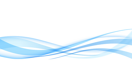 Abstract Simple Blue Wave. Vector Illustration.