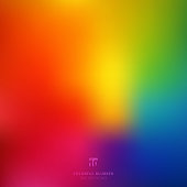 Abstract smooth blurred colorful bright rainbow color gradient mesh background. Vector illustration