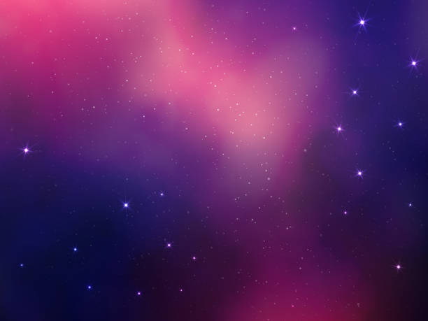 abstract space vector background with stars nebula vector art illustration