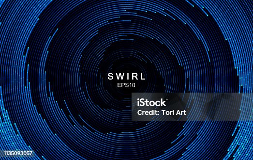 istock Abstract swirl trail or tunnel. Rotating sparkling background 1135093057