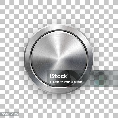 istock Abstract Technology Circle Metal Badge 958512526