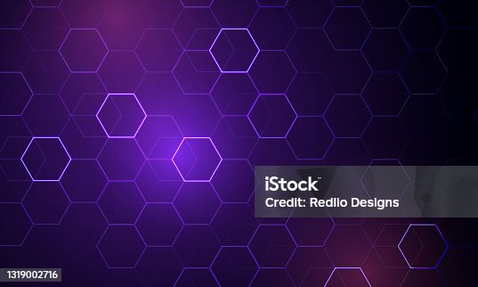 istock Abstract technology or medical background with hexagons shape pattern 1319002716