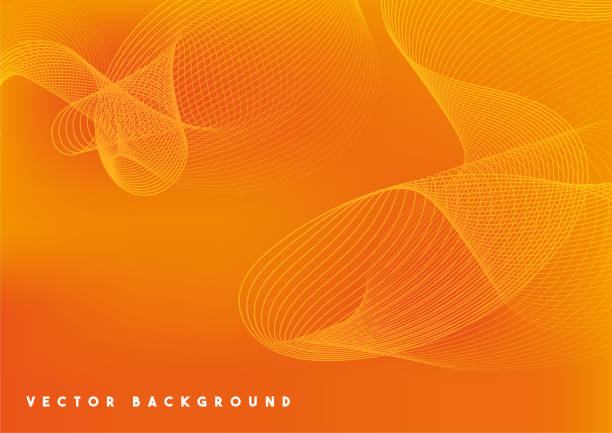 stockillustraties, clipart, cartoons en iconen met abstracte technologie oranje vector achtergrond - oranje