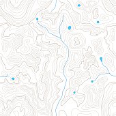Vector Illustration of Blue Topographic Map Background