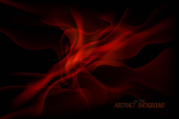 Abstract translucent red color Abstract translucent red color shape scene vector wallpaper on a black background.Illustration is an eps10 file and contains transparency effects smoke on black stock illustrations