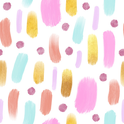 Abstract Trendy Hand Drawn Pattern with Color Brush Strokes. Brush strokes, Grunge, Sketch, Graffiti, Paint, Watercolor, Sketch.