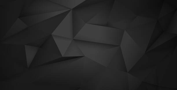 Abstract Triangular Background Layered illustration of abstract dark background. Easy to edit black and white background stock illustrations