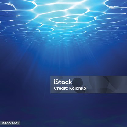istock Abstract Underwater background illustration with water waves. 532275374