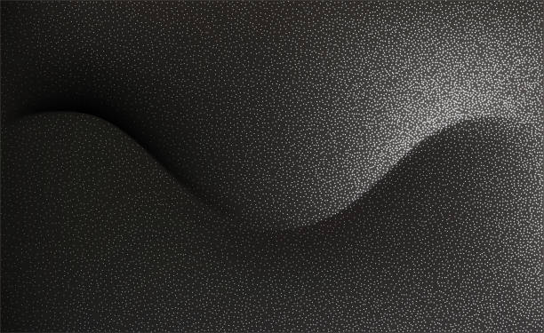 Abstract vector background, monochrome flow shadow wave with stipple effect for design brochure, website, flyer. Abstract black and white vector background, monochrome flow shadow wave with stipple effect for design brochure, website, flyer, business card. Optical dissolve grayscale stock illustrations