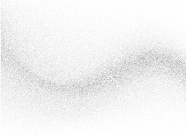 Abstract vector background, monochrome flow stipple effect for design brochure, website, flyer. Abstract black and white vector background, monochrome flow stipple effect for design brochure, website, flyer, business card. Dissolving points noise gradient grayscale stock illustrations