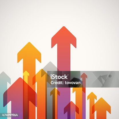 istock Abstract vector background of different color arrows 474991964
