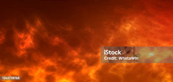 istock Abstract vector background wirh fire. Flame texture illustration 1342778768