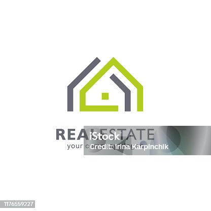 istock Abstract vector design template. Real estate icon. 1176559227